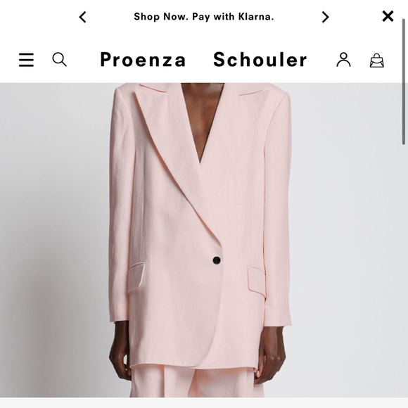 Proenza Schouler Pink Linen Blend Blazer - MSRP $2,000 - Picture 3 of 9
